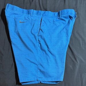 Nike Golf Dri-Fit Shorts Blue Striped Size 42